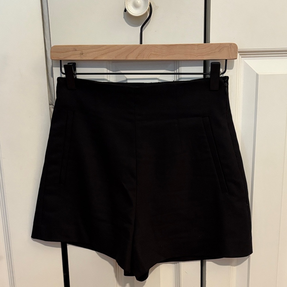 Zara High Waist Black Women's Shorts